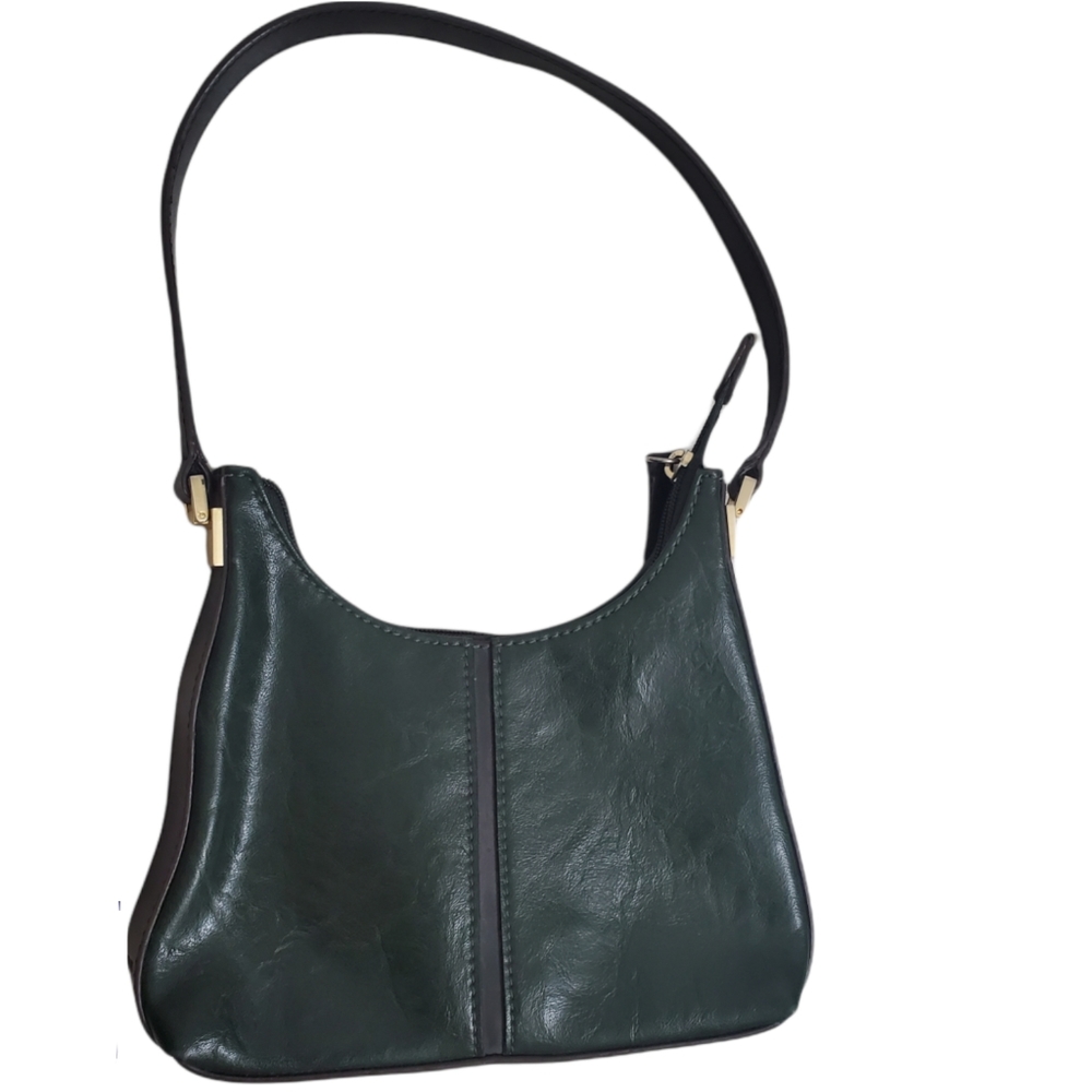 Mondani Small Green and Dark Brown Handbag